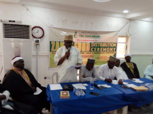 Zakat Fund Distribution Ceremony by The Companion:National Amir Alhaji Thabit Wale Shonaike, Immediate past Amir of Lagos District Ustaz Noheem Jimoh, New Amir of Lagos District Alh. Abdulganiy AbdulMajeed, Director of Dawah Strategy Ustaz Dhkirullahi Hassan and host of other important Dignitaries